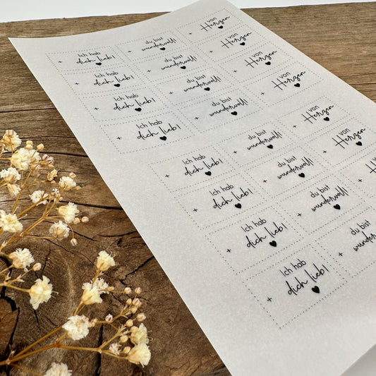 "Ich hab dich lieb!" Edition A5 Bogen