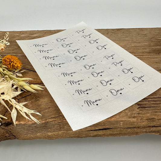 "Mama Papa Oma Opa" Edition A5 Bogen