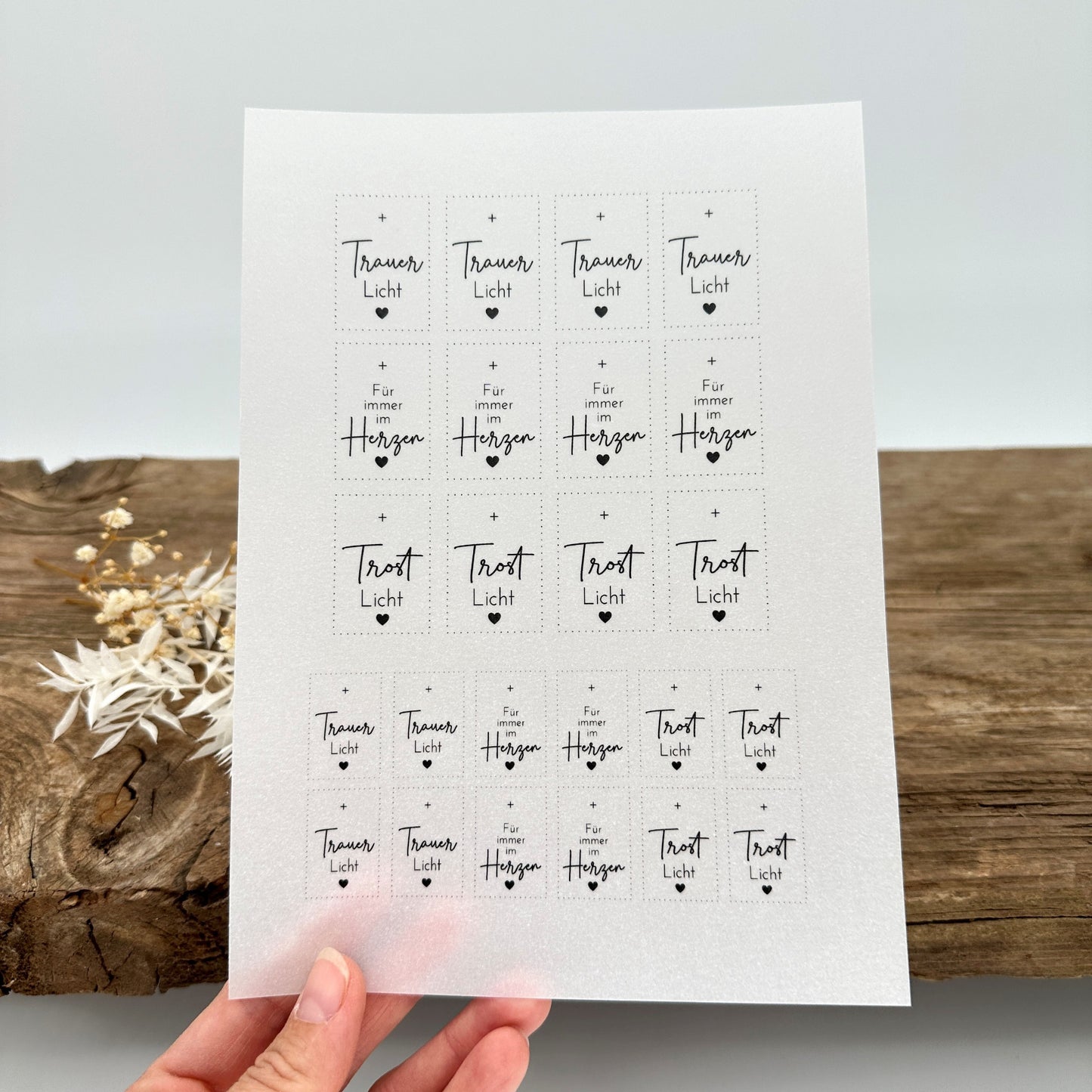 "Trauer" Edition A5 Bogen