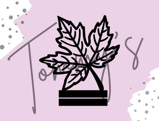 Ahornblatt Einschieber | Laser- und Plotterdatei in PNG, XCS, SVG und DXF | Tommy's Molds Design für Einschieber