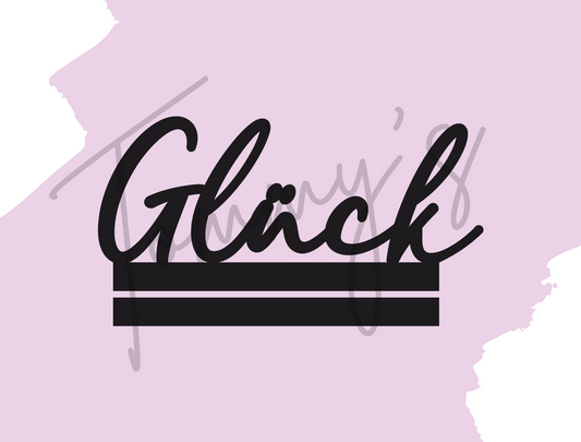 Glück Leiste | Laser- und Plotterdatei in PNG, SVG und DXF | Tommy's Molds Design für Einschieber
