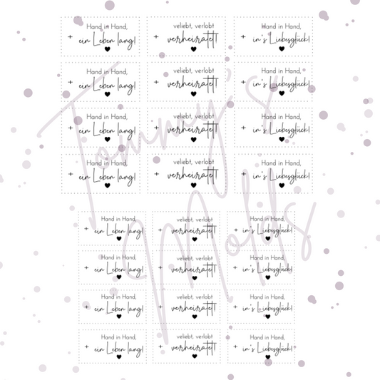 "Hand in Hand, ein Leben lang" A5 Bogen