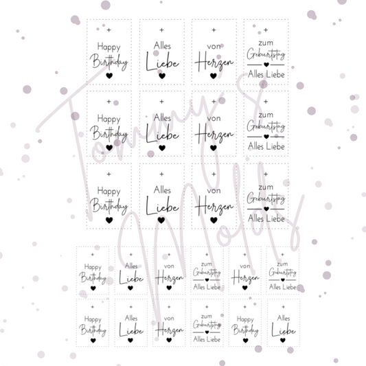 "Happy Birthday" A5 Bogen