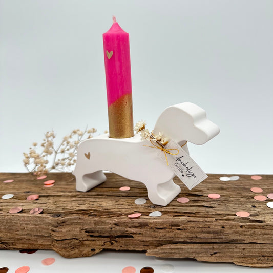 Dackel Stabkerzenhalter