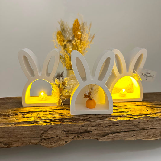 Hasenohren und Ballonlichthalter