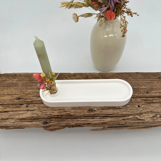 Baumkerzenhalter Schale lang