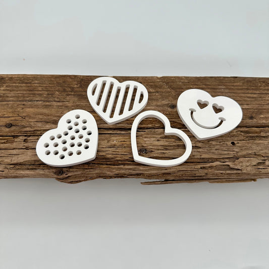 Herz Aufsatzplatten Set 2 im 4er Set