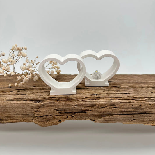 Herz Ballonlichthalter mit Fuß Grundform + 2 Platten