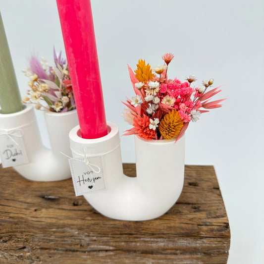 Stabkerzenhalter U-Vase Glatt