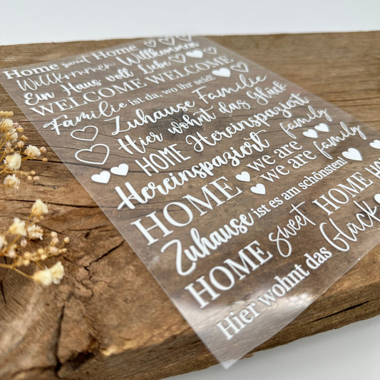 "Klötzchen Home Edition" weiß A5 Bogen