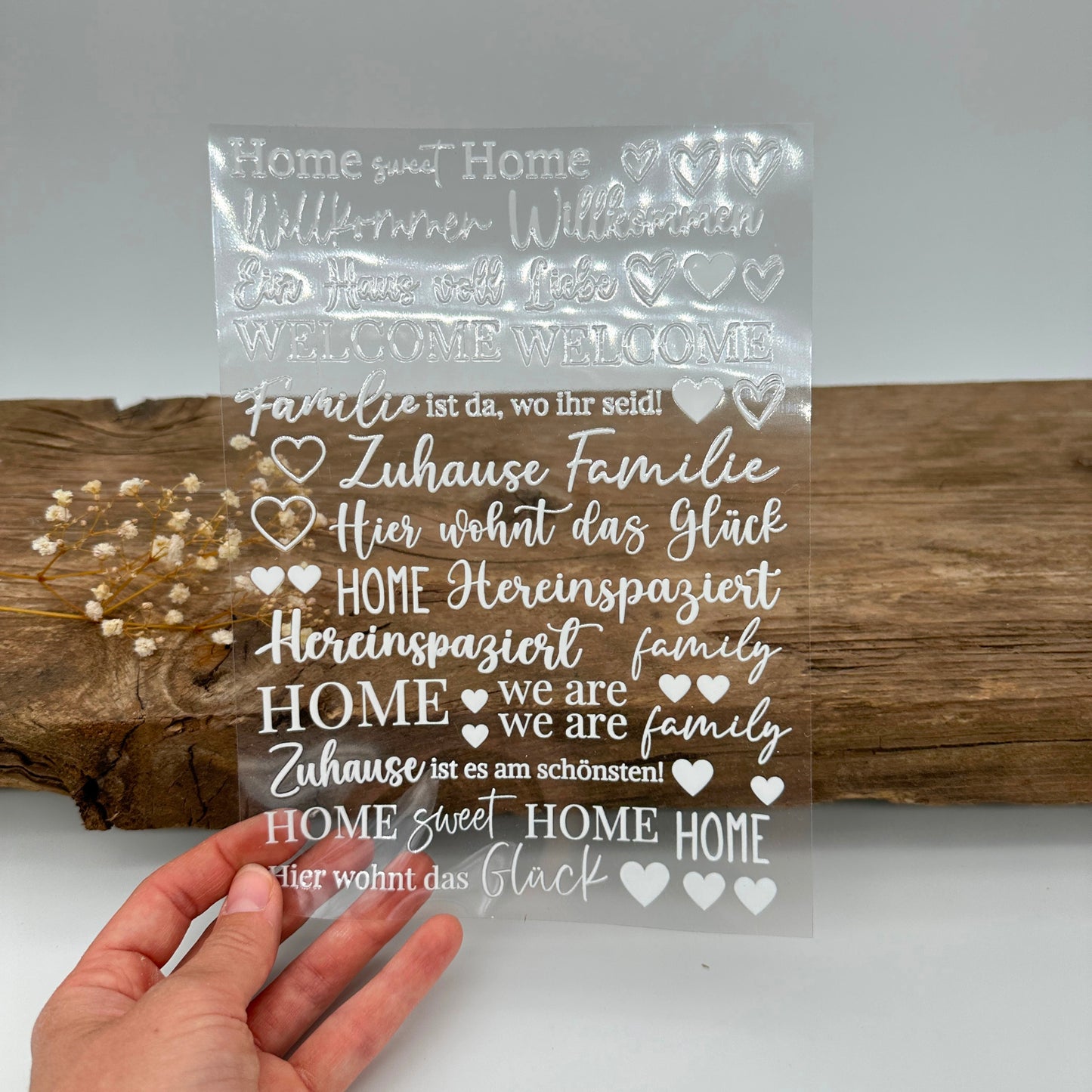 "Klötzchen Home Edition" weiß A5 Bogen