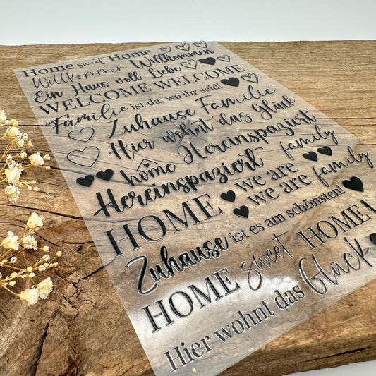 "Klötzchen Home Edition" schwarz A5 Bogen