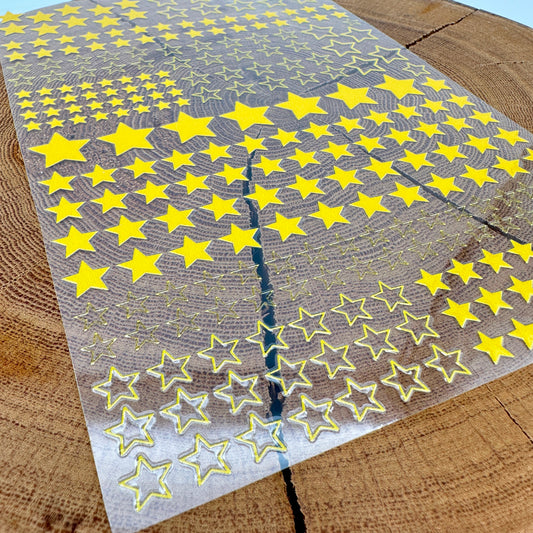 "Sterne gold/gelb" A5 Bogen