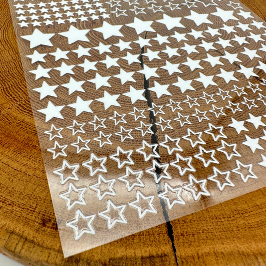 "Sterne weiß" A5 Bogen