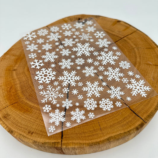 "Schneeflocken weiß" A5 Bogen