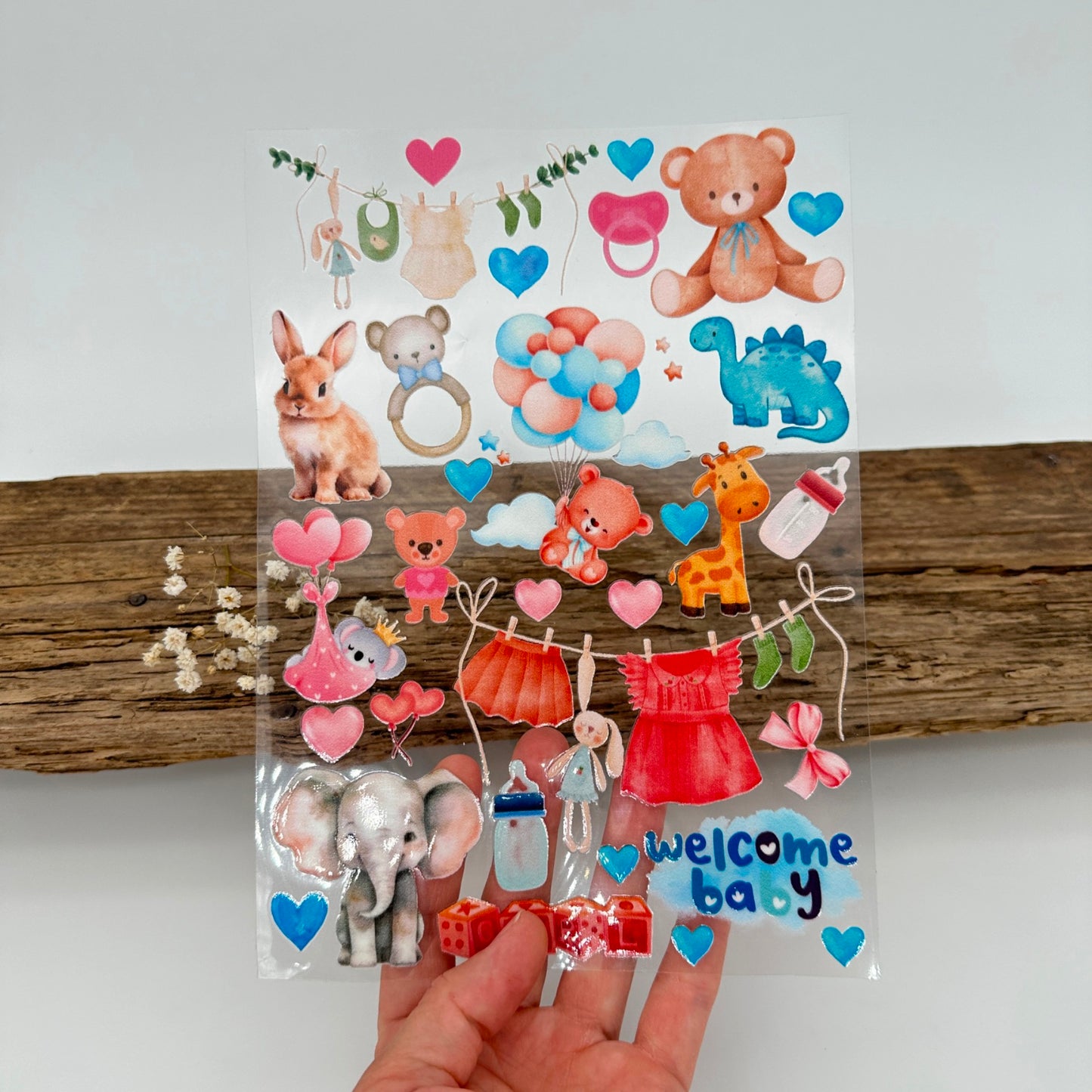 "Welcome Baby" A5 Bogen