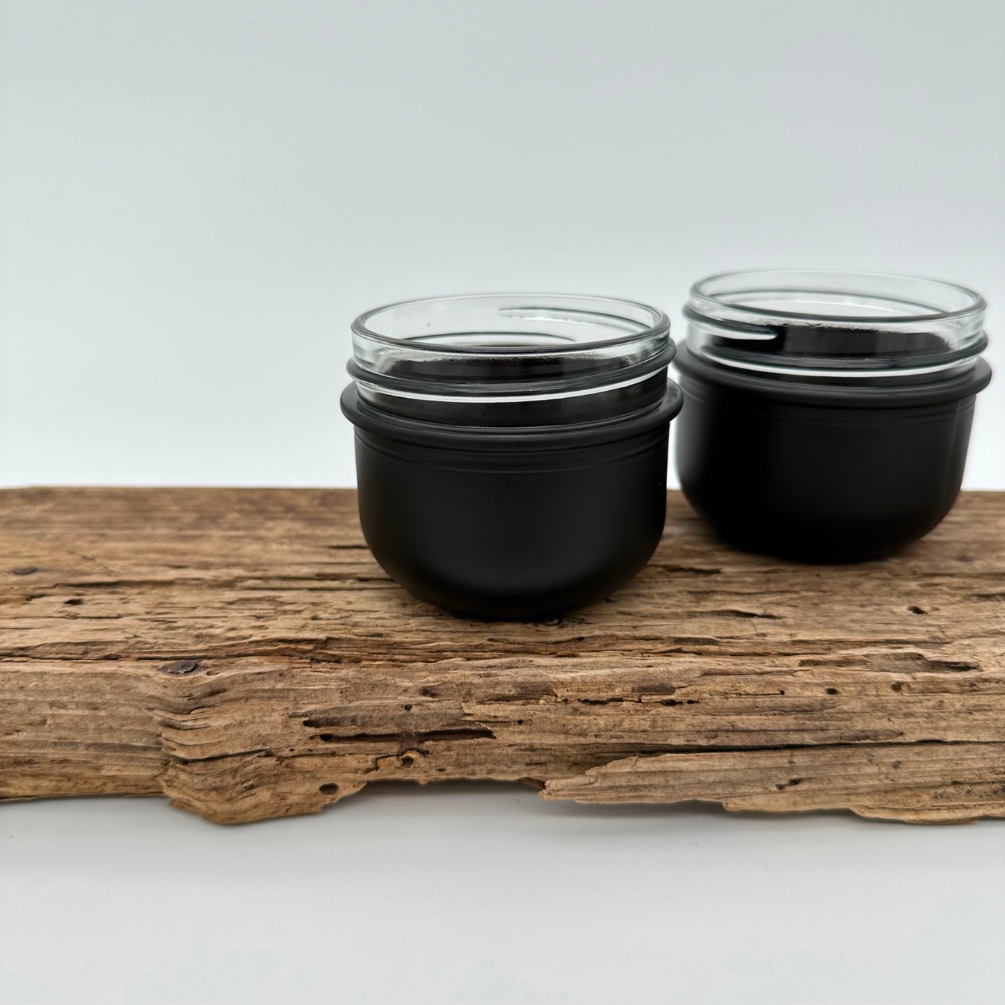 Schraubglas 160ml schwarz-matt