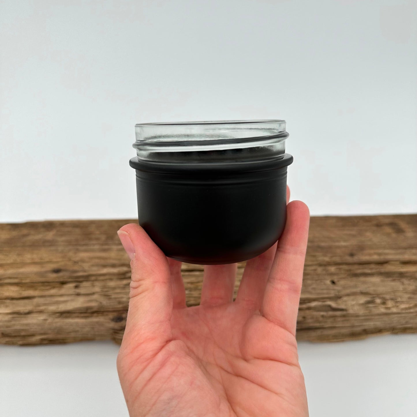 Schraubglas 160ml schwarz-matt