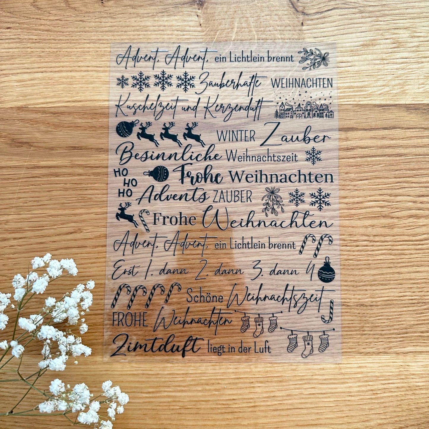 Advent, Advent Klötzchenedition A5 Bogen schwarz