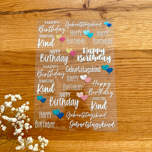 Geburtstagskind weiß A5 Bogen