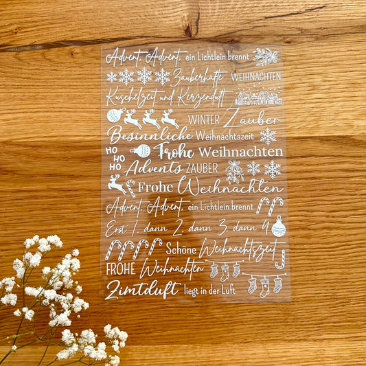 Advent, Advent Klötzchenedition A5 Bogen weiß