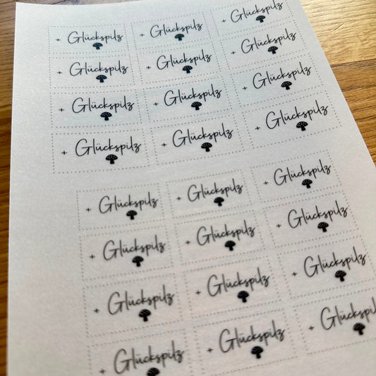 "Glückspilz" quer A5 Bogen