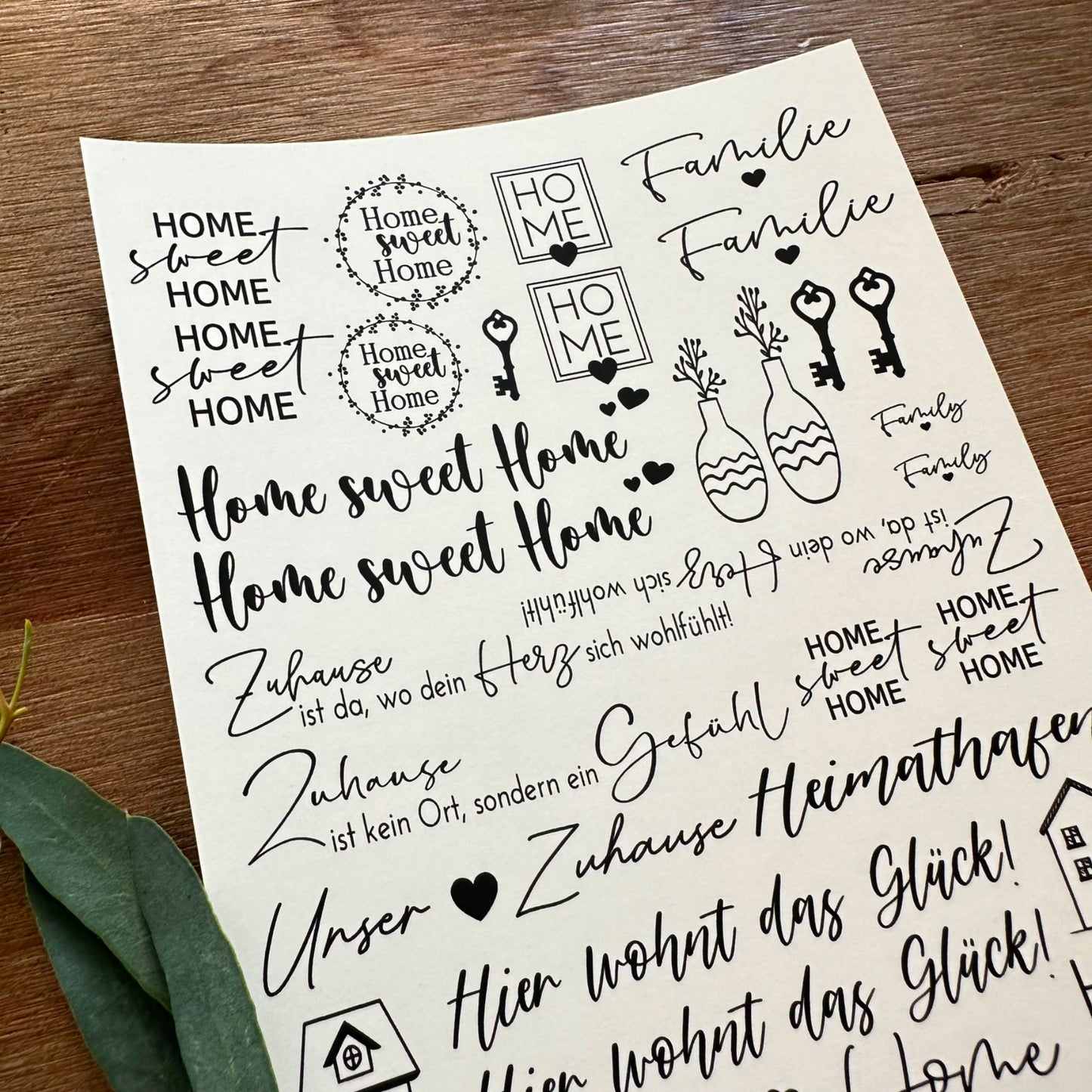 "Home“ A5 Bogen