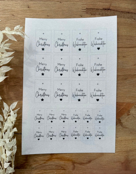 "Merry Christmas“ A5 Bogen