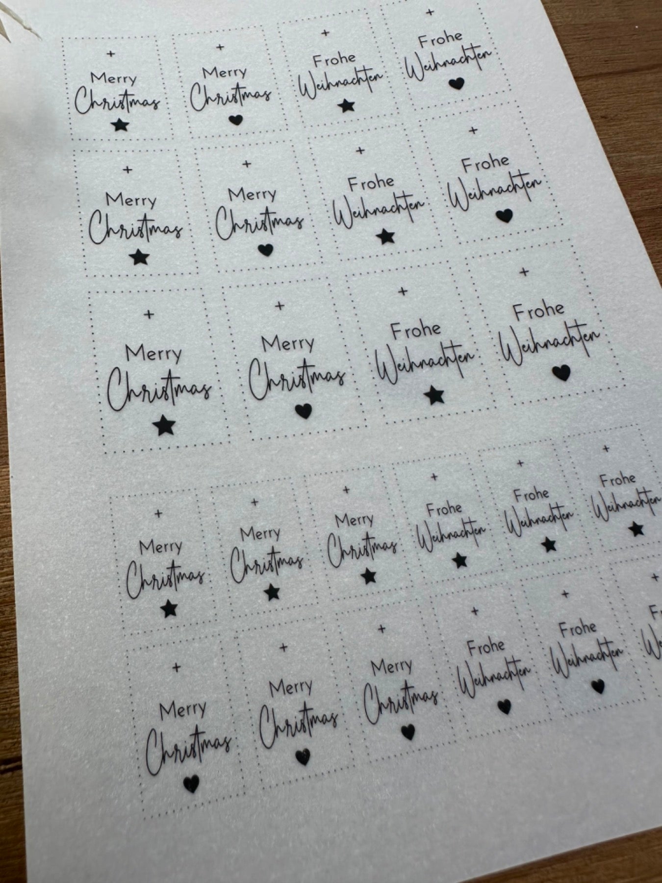 "Merry Christmas“ A5 Bogen