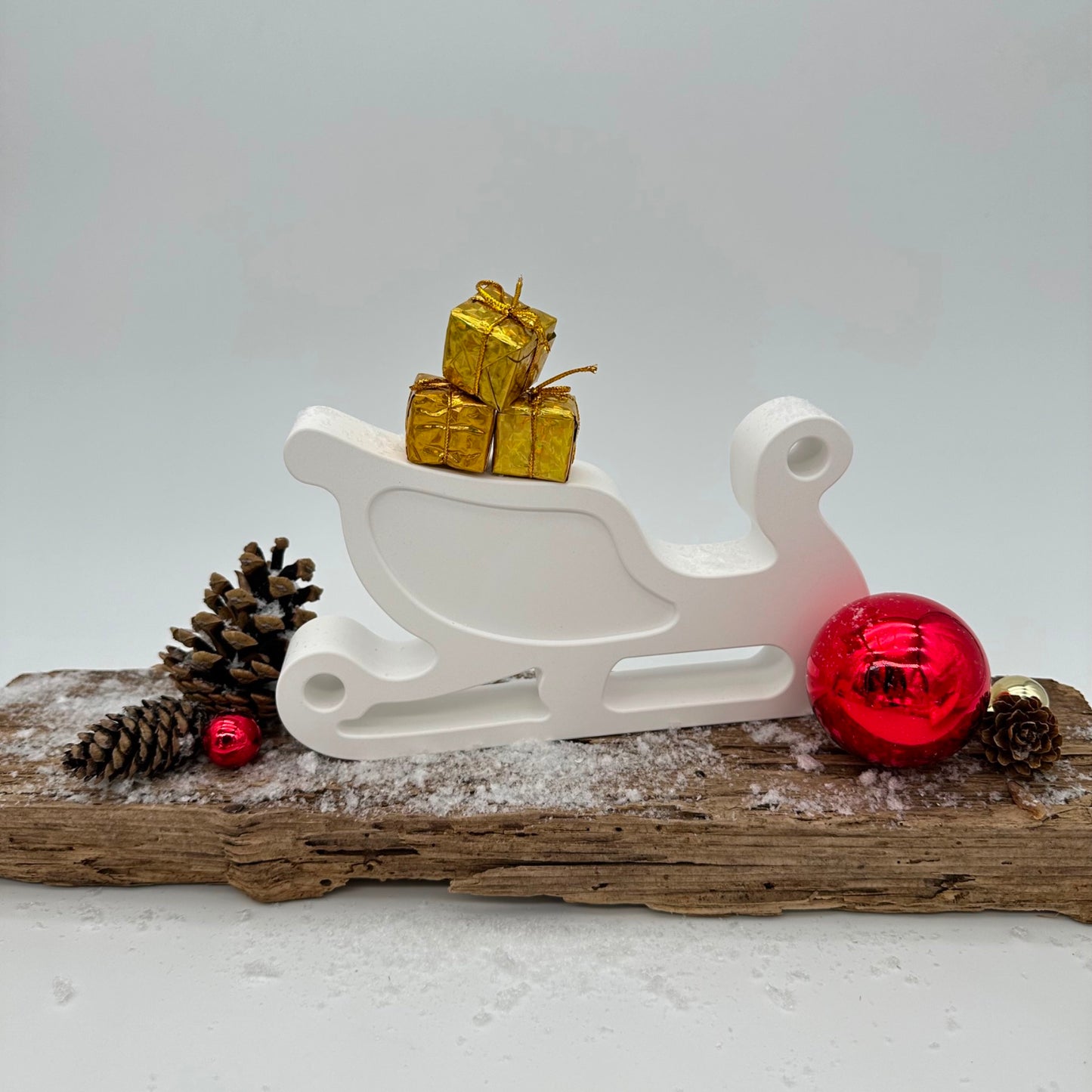 Rentier Donner mit Schlitten Set