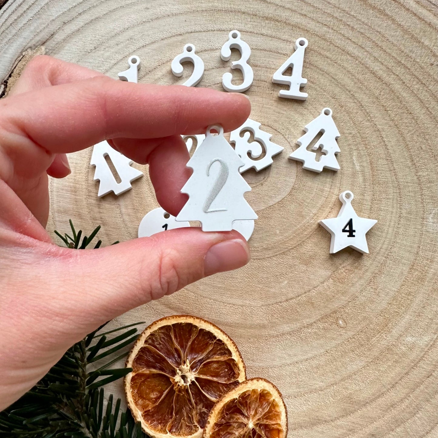 Zahlen für Advent 1-4 A5 Bogen