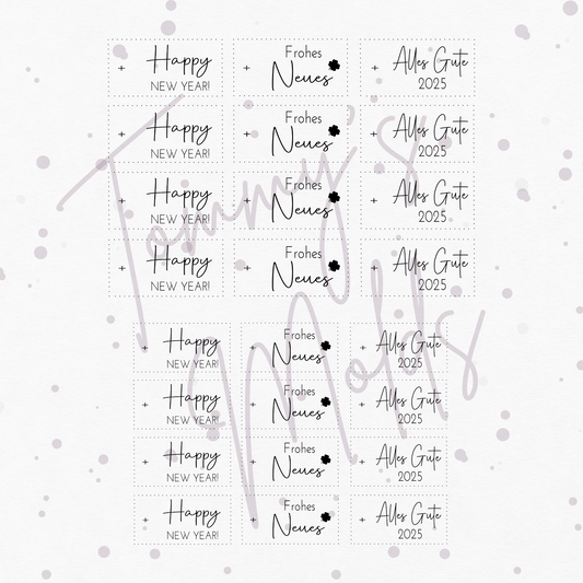 "Happy New Year 2026" A5 Bogen quer