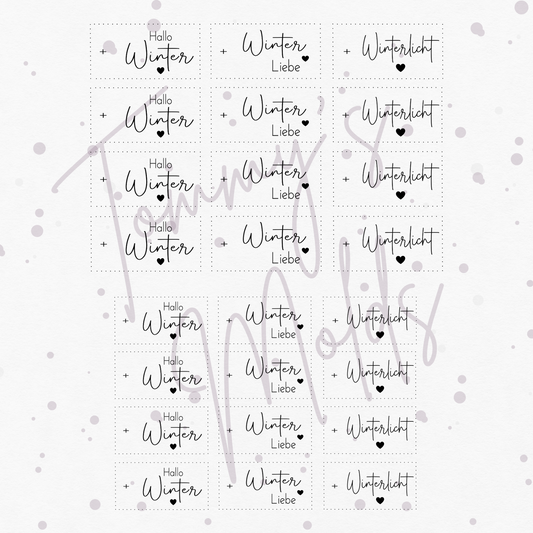 "Hallo Winter" A5 Bogen quer