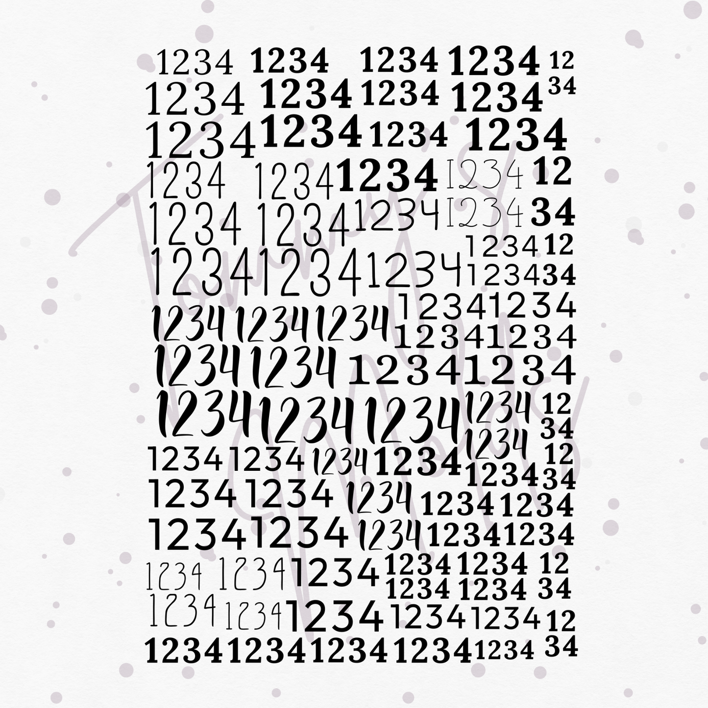 Zahlen für Advent 1-4 A5 Bogen