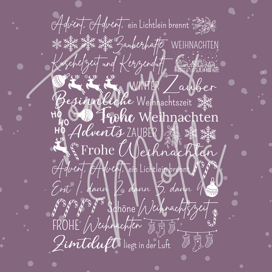 Advent, Advent Klötzchenedition A5 Bogen schwarz