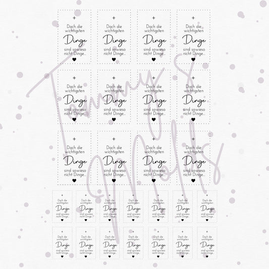 "Doch die wichtigsten Dinge“ Bogen