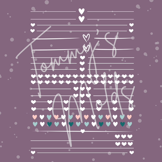 Klötzchen Herzen weiß A5 Bogen