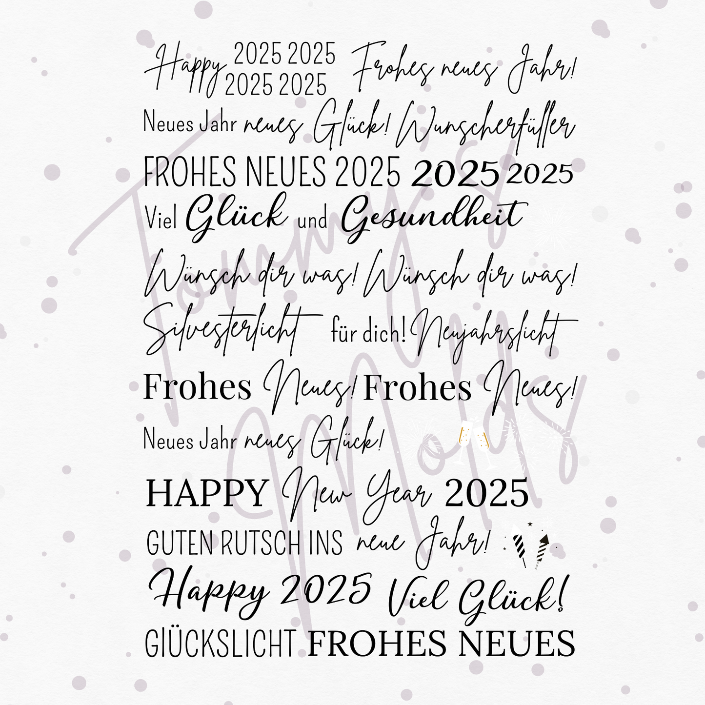 Silvester“ Edition für Klötzchen A5 Bogen
