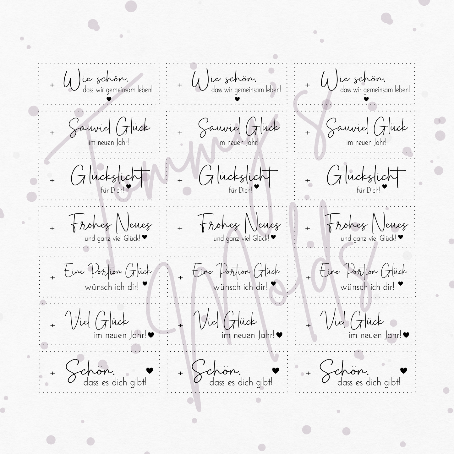 "Neujahrsgrüße" A5 Bogen