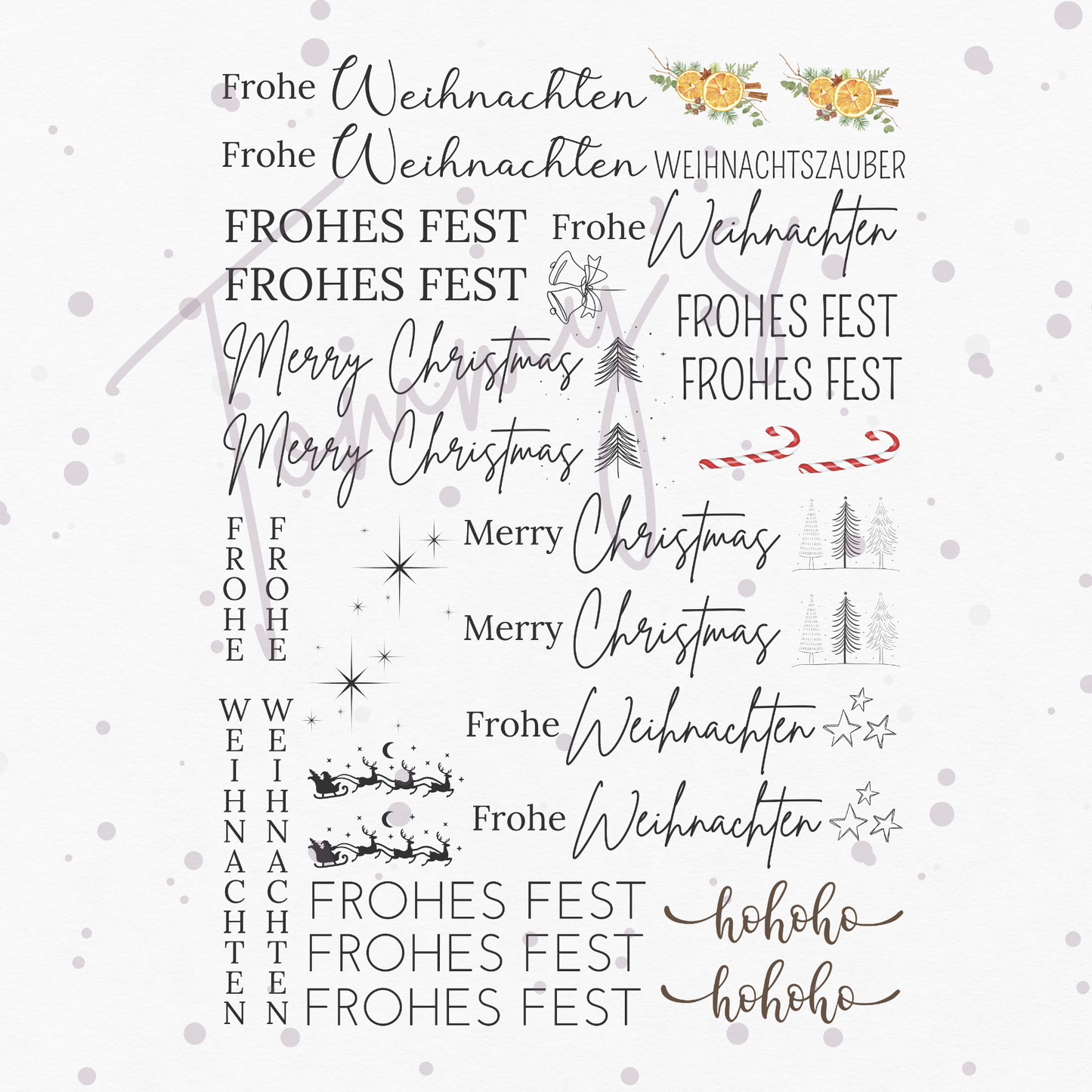 "Weihnachten“ A5 Bogen