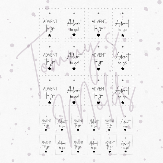 "Advent to go“ A5 Bogen