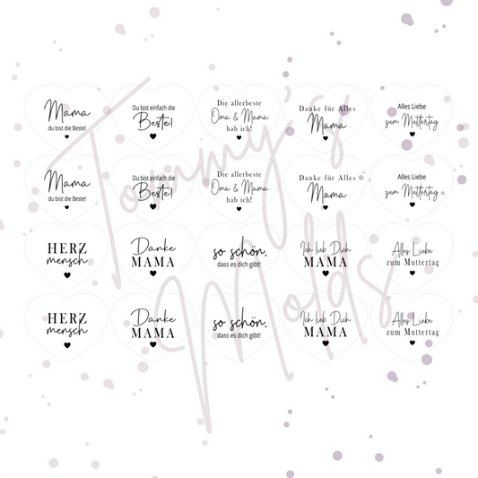 "Mama" A4 Bogen für Herz