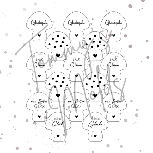 Vorlage Glückspilz Aufsatz + Druckdateien