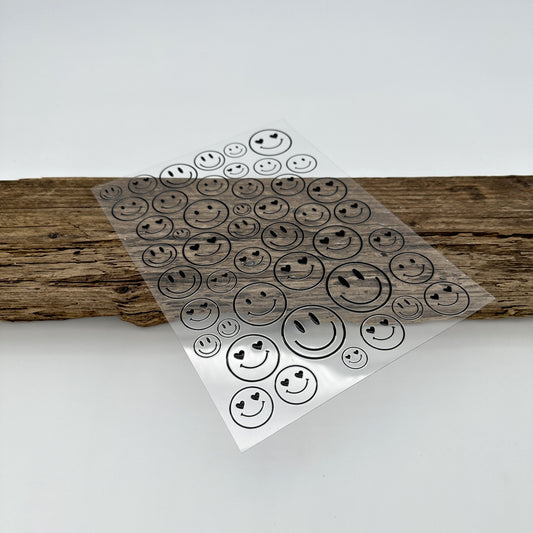 Gute Laune Gesicht schwarz A5 Bogen