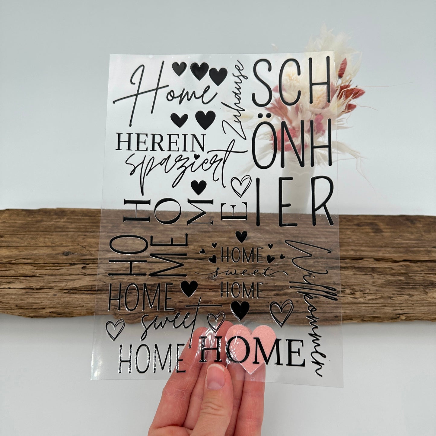 Home sweet Home in schwarz A5 Bogen