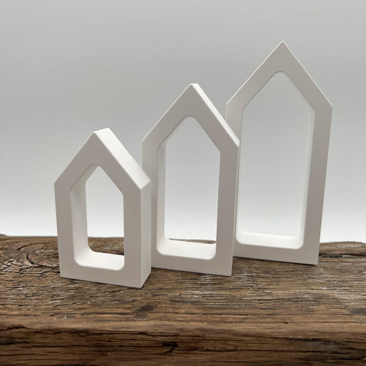 Haus Silhouette Häuser Set groß mittel klein