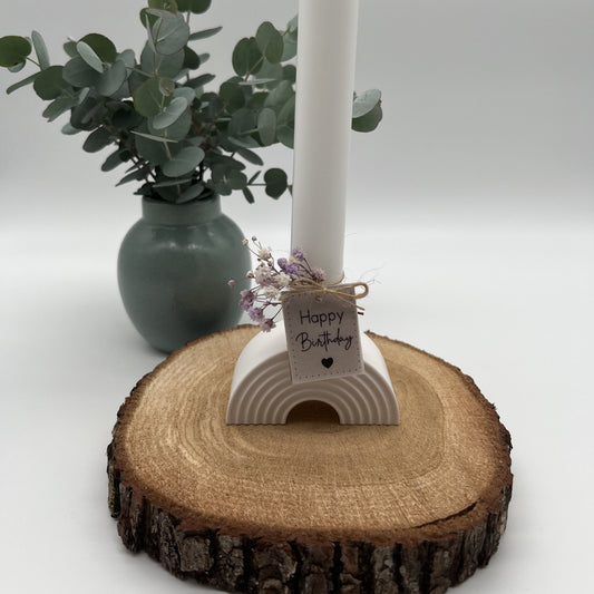 Regenbogen Stabkerzenhalter groß