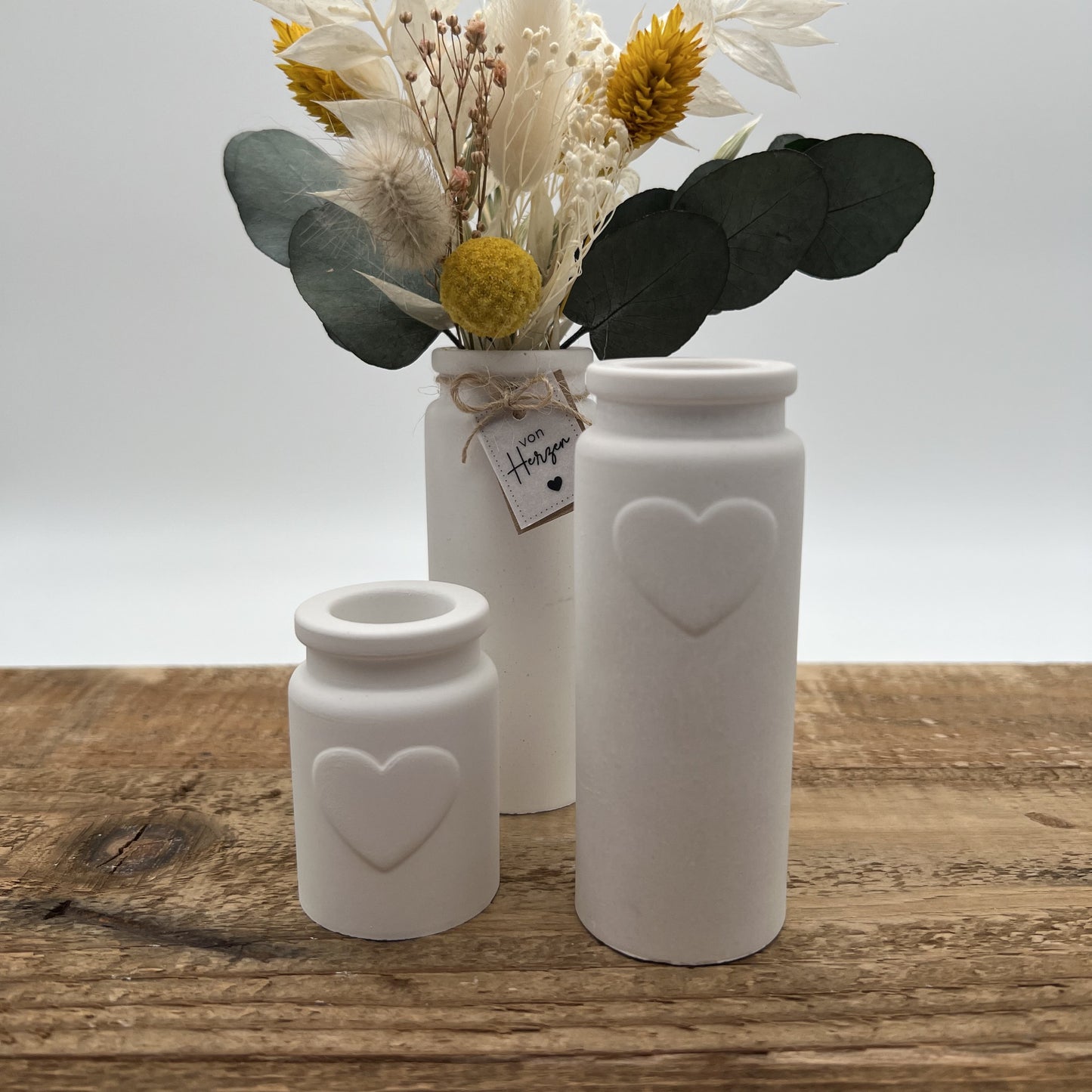 Herzväschen Vase Stabkerzenhalter