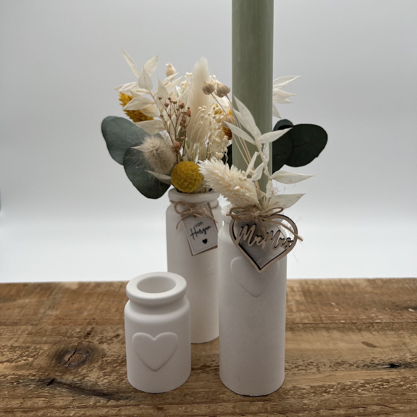 Herzväschen Vase Stabkerzenhalter