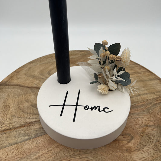 Teller mit Öffnung für Stabkerzen und Reagenzglas